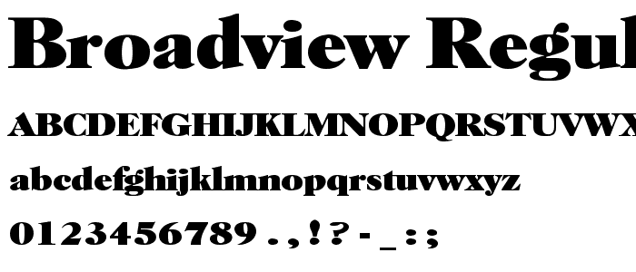 Broadview Regular font
